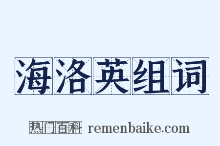 海洛英组词是什么意思的图片